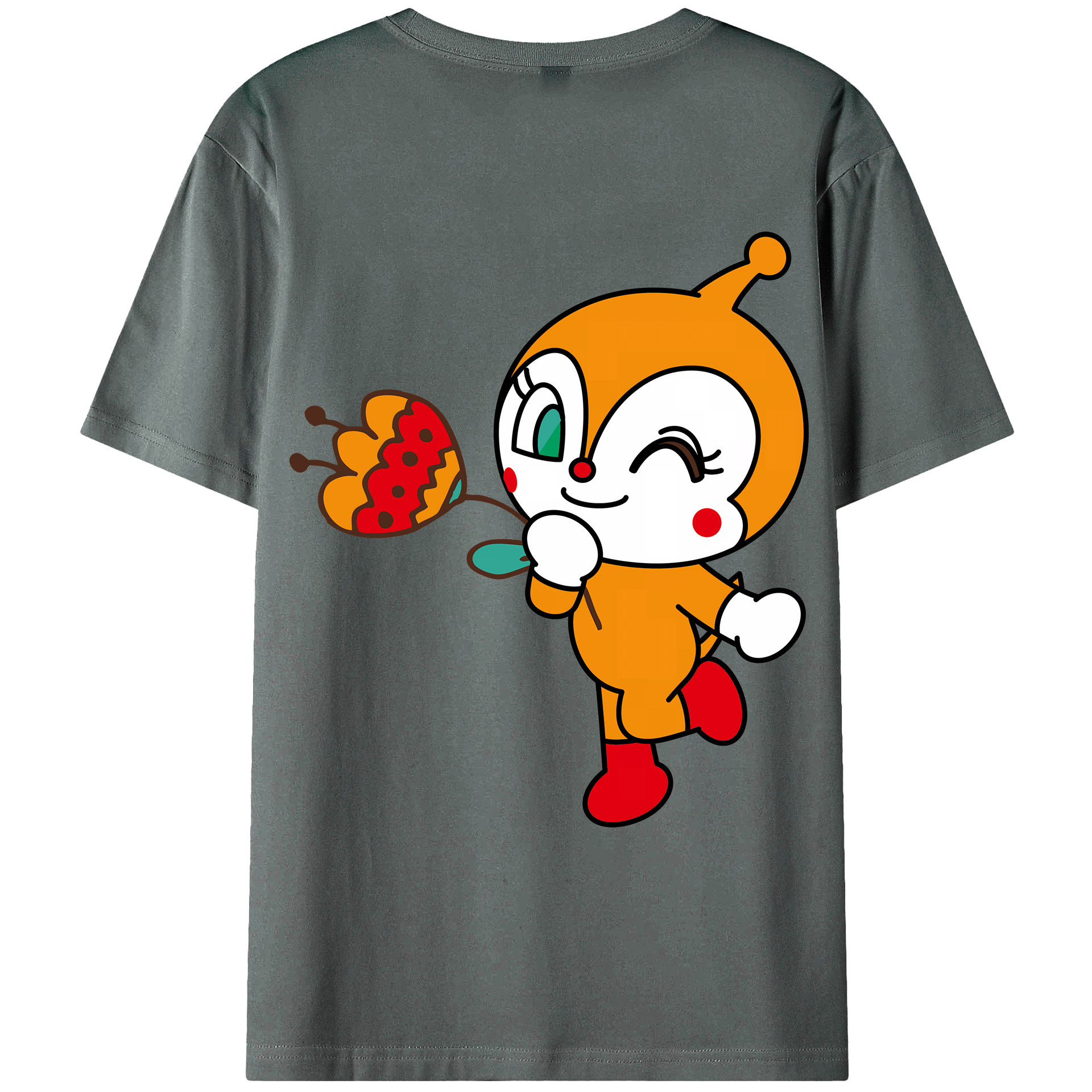 （画像用） アンパンマン Anpanman 綿100％ メンズ半袖Tシャツ（バックプリント） 通気性